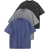 Yimoon 3 Pack Oversized Tshirts for Women Washed Vintage Baggy Boyfriend Tees Short Sleeve Unisex Cotton Tops