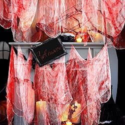 Boao Halloween Cheese cloth 85 x 197 Inch Bloody