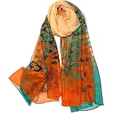 Shanlin Super Large Silk Feel Floral Scarves for Women in Gift Box