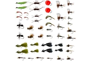 BROOKBOW Guide’s Stash Fly Fishing Flies Kit | Assortment of 48 Hand Tied Flies for Fly Fishing | Includes Fly Casting Secrets Mini Class | Guide-Quality Fly Fishing Accessories