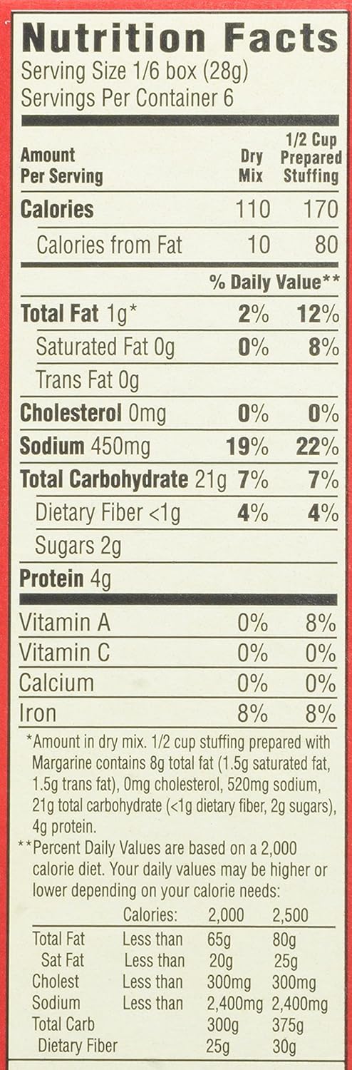 Amazon Com Stove Top Savory Herb Stuffing Mix 6 Oz Grocery Gourmet Food