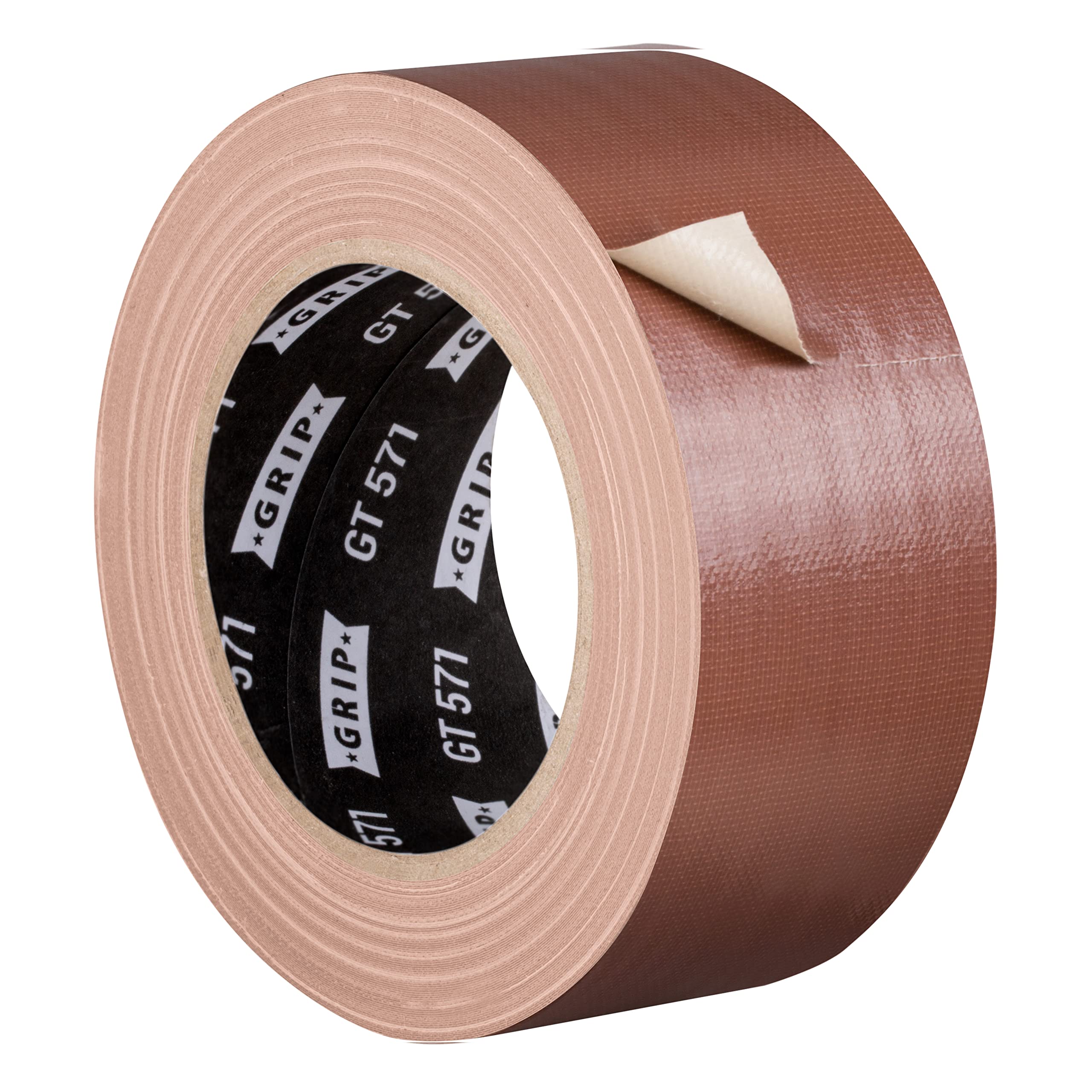GRIP Eventbasics Brown Fabric Tape, GT 571, 50 mm x 25 m, Universal for Marking, Fixing and Repairing