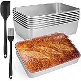 Jbnausoy 8Pcs Loaf Pans for Bread Baking,Stainless Steel Baking Bread Pans,Small Loaf Tins for Homemade Bread Meatloaf Cake Brownies Dishwasher Oven Safe 8.6 * 5.3 * 2.3 IN