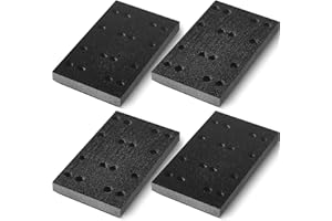 Dimsile 4 Pcs Soft Black Foam Sanding Pads Interface Sander Backing Pad Compatible with Festool RS400 LS130 Sander, 80 x 133 x 12 mm