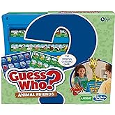 Hasbro Gaming Guess Who? Animal Friends Game, Includes 2 Double-Sided Animal Sheets, 2-Player Board Games for Kids, Ages 6+ (