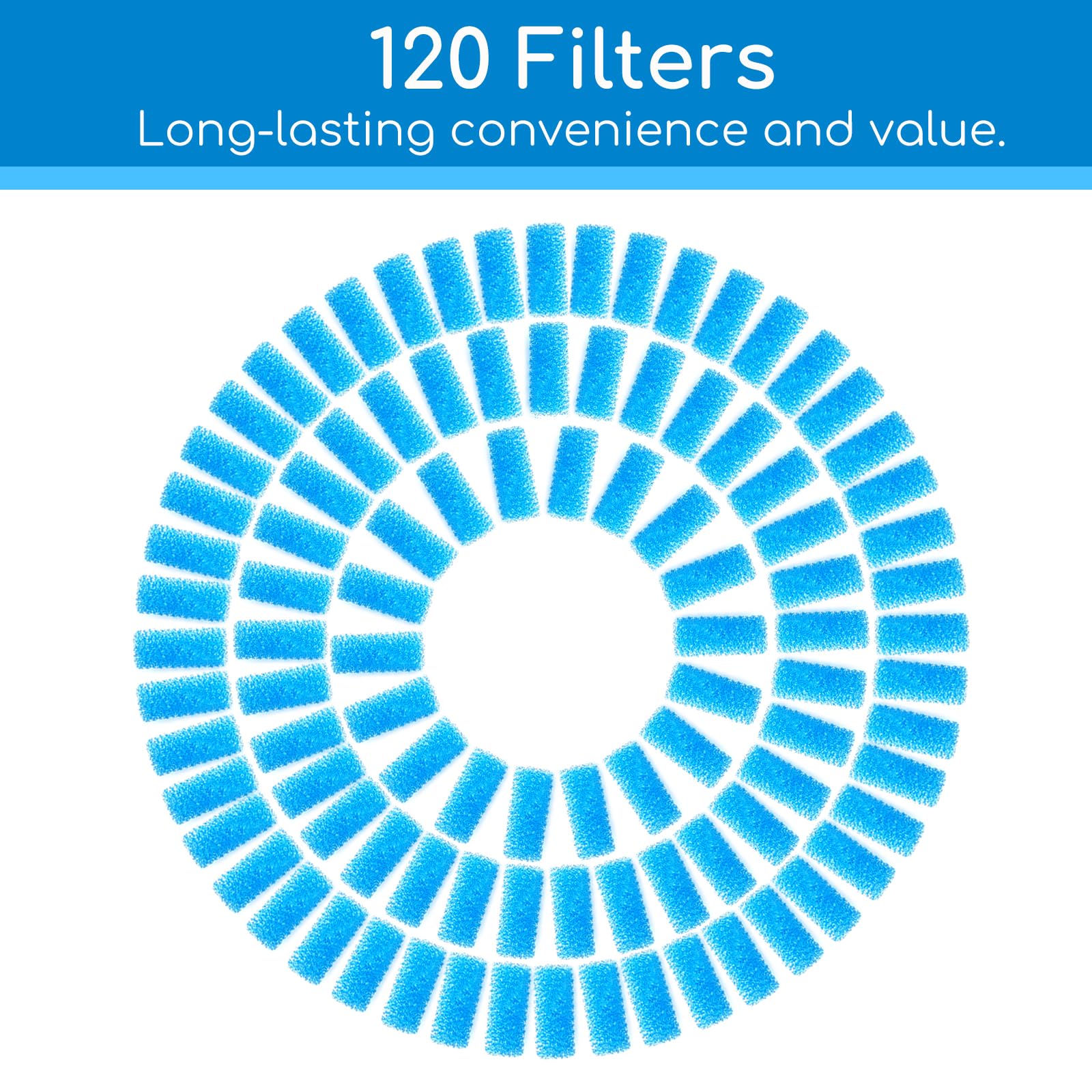 120-Pack of Premium Baby Nasal Aspirator Hygiene Filters, Replacement for NoseFrida Nasal Aspirator Filter, BPA, Phthalate & Latex Free