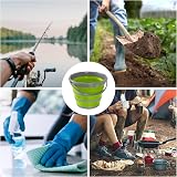 Bramble 10 Litre Collapsible Silicone Bucket Green Grey Portable view 6