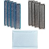 32 Pcs(2x8cm) Double Sided PCB Board Prototype Kit Soldering 2 Sizes Blue Black 2 Colour Universal Printed Circuit Board for 