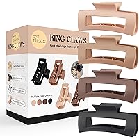 LiRain 5" Extra Large Claw Clips for Thick Hair, Big Hair Clips, Strong Hair Claws for Women, Perfect Hair Accessories for Th