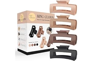 LiRain 5" Extra Large Claw Clips for Thick Hair, Big Hair Clips, Strong Hair Claws for Women, Perfect Hair Accessories for Th