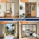 DIKER Fly Screen Doors 140x240cm Magnetic Mesh for Patio French Doors Black view 7