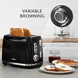 Breville Bold 2 Slice Toaster High Lift Wide Slots Black Silver Chrome VTR001 view 4
