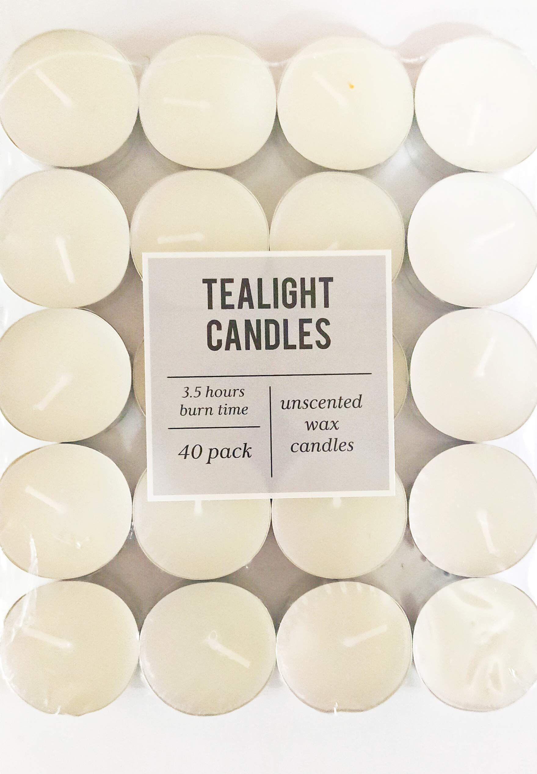 Candles PACK of 40 Tealight (White)