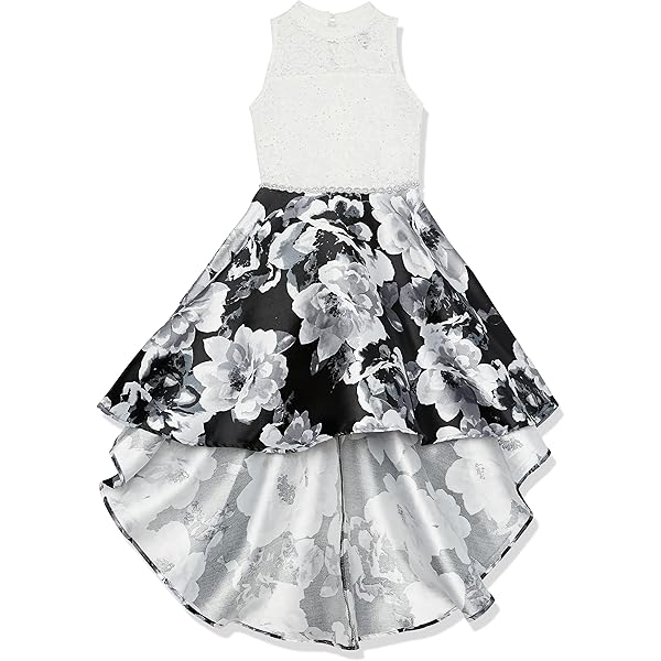 Amazon.com: Speechless Girls Sleeveless Fit and Flare High Low Party  Special Occasion Dress, Ivory/Navy, 7 US: Clothing, Shoes & Jewelry