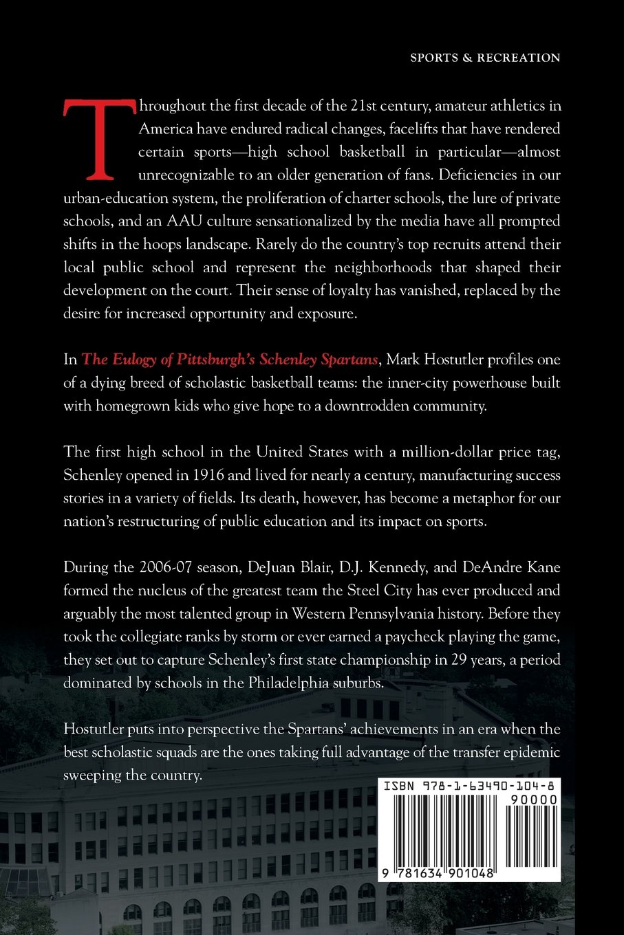 The Eulogy Of Pittsburghs Schenley Spartans Mark Hostutler - 