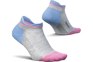 Feetures Elite Max Cushion No Show Tab Ankle Socks - Sport Sock with Targeted Compression - (1 Pair)