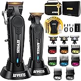 ATVOXIS Hair Clippers for Men Professional, Barber Clippers and Trimmers Set, Cordless Hair Clippers, Hair Cutting Kit, Barber Kit, Haircut Kit, Maquina para Cortar Pelo De Hombre (Black)