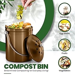 Utopia Kitchen Compost Bin for Kitchen
