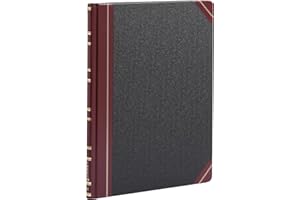 Boorum & Pease 1602121512 Columnar Accounting Book, 12 Column, Black Cover, 150 Pgs, 10 1/8 x 12 1/4