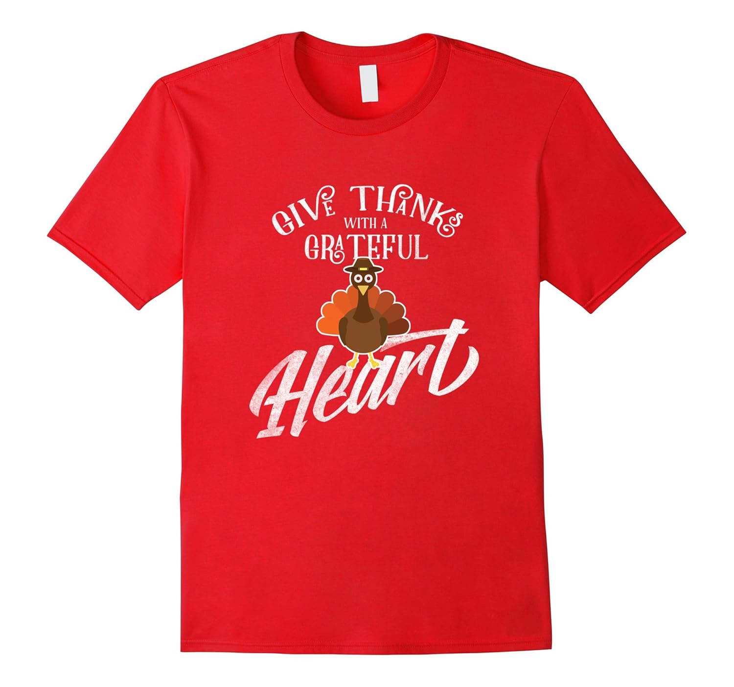 Happy Thanksgiving Day Grateful Heart Turkey Tee T Shirt Gif-Rose