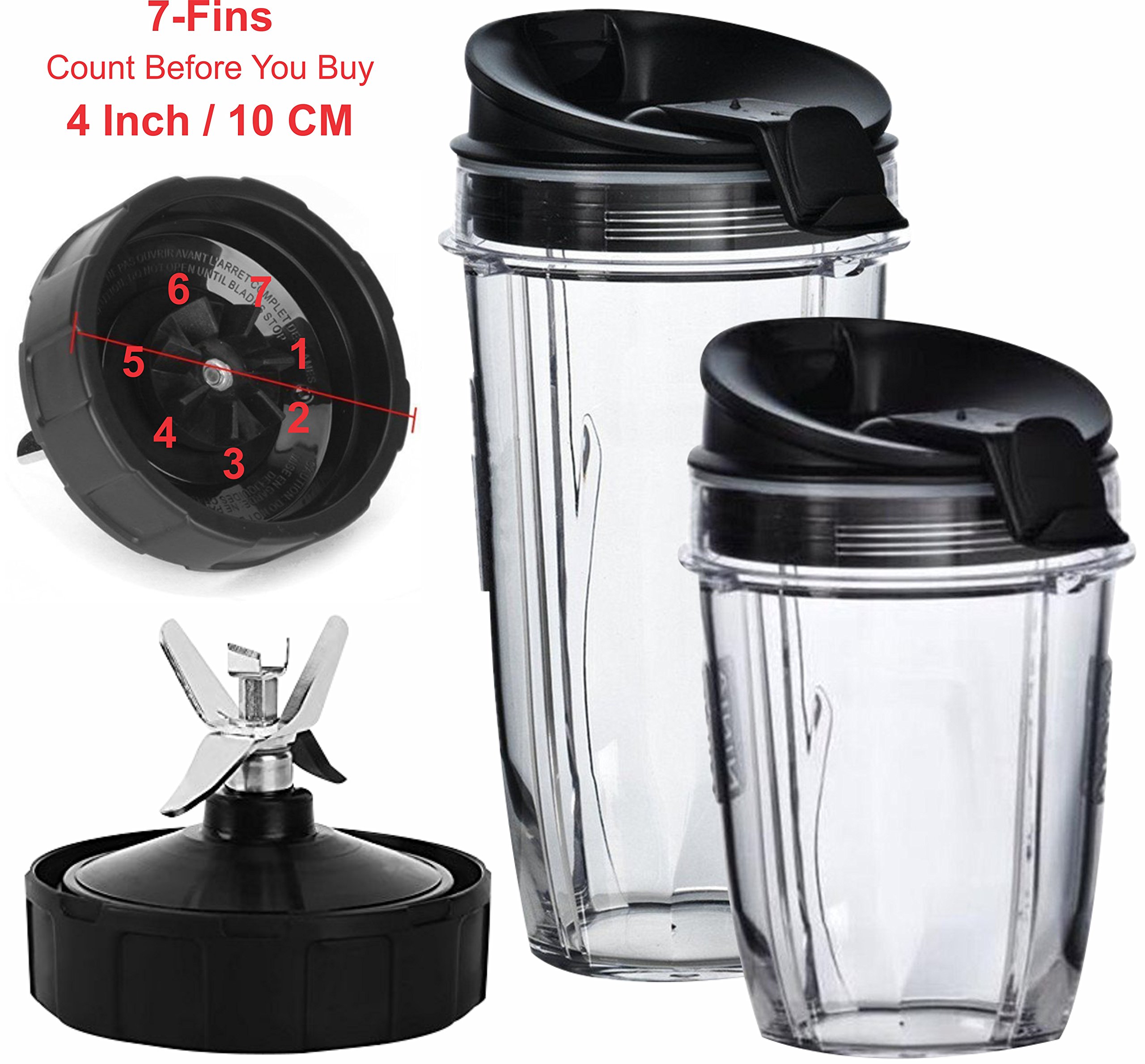 Nutri Ninja Blender Cups And Blade (7FINS ONLY) Set 5Piece
