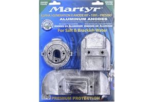 Martyr CMALPHAKITA Aluminum Alloy Merc Alpha Gen II Mercury Anode Kit Aluminum