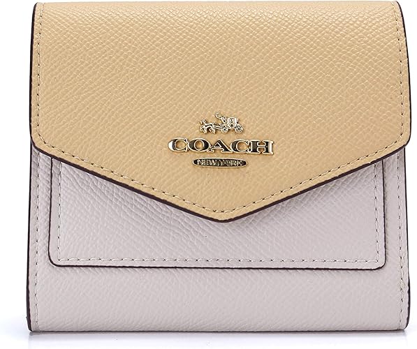 Amazon Coach コーチ 財布f レディース スモールウォレット 3つ折りミニ財布 小さめ 小銭入れ カラーブロック イエロー 並行輸入品 財布