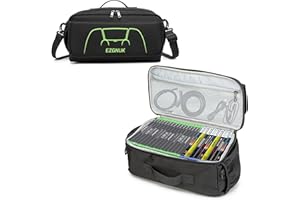 Ezgnuk Game Disc Storage Bag Can Accommodate at Least 22 Discs,Gaming Disk Carrying Case Compatible for PS5/PS4/PS4 Pro/PS3/Xbox One/Xbox 360//Xbox Series X/S, Can Store Game Controllers.(Black