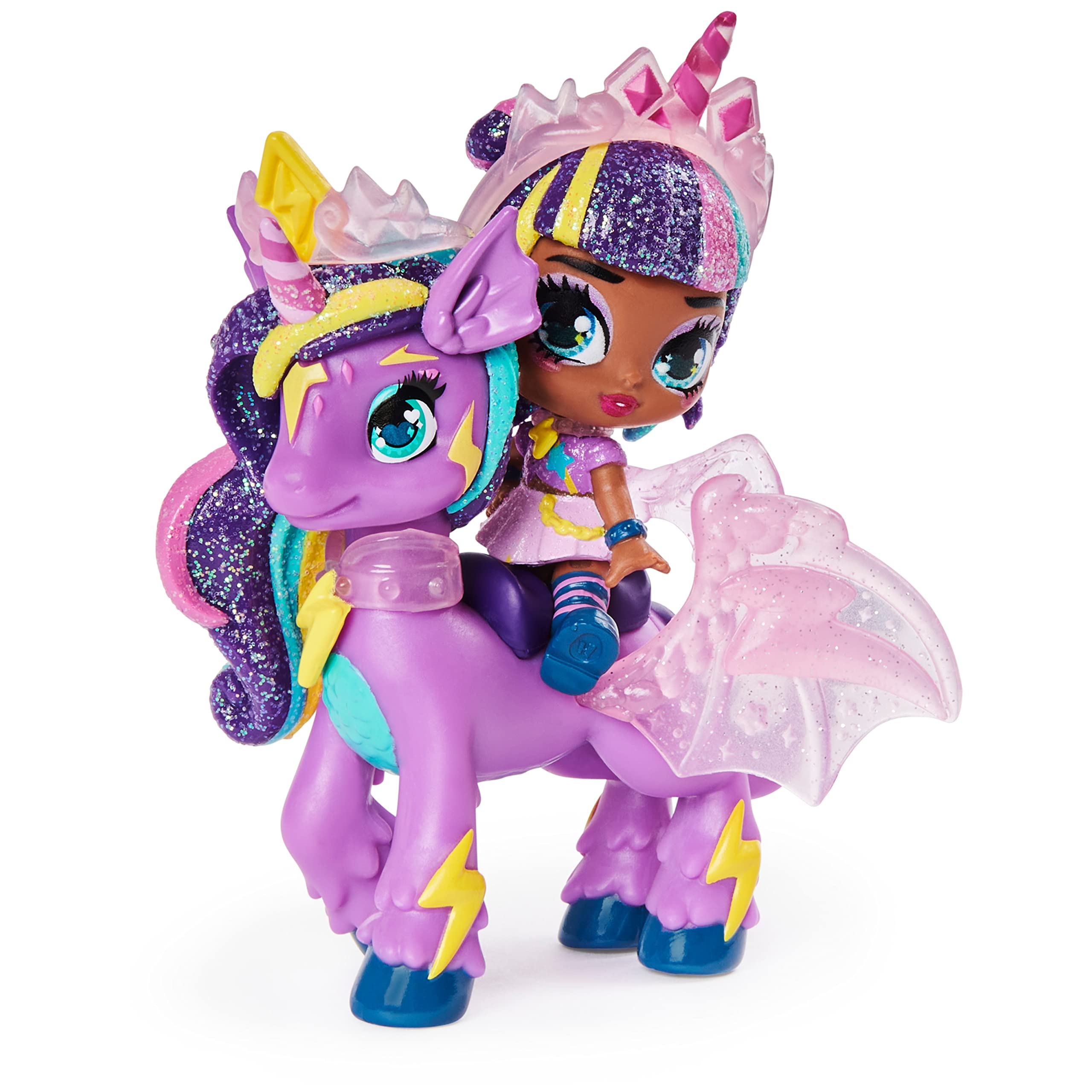 Hatchimals Pixies Riders, Moonlight Mia Pixie and Unicornix Glider Hatchimal Set with Mystery Feature