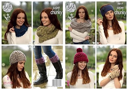 Amazon Com King Cole Ladies Super Chunky Knitting Pattern Amazon Com King Cole Ladies Super Chunky Knitting Pattern