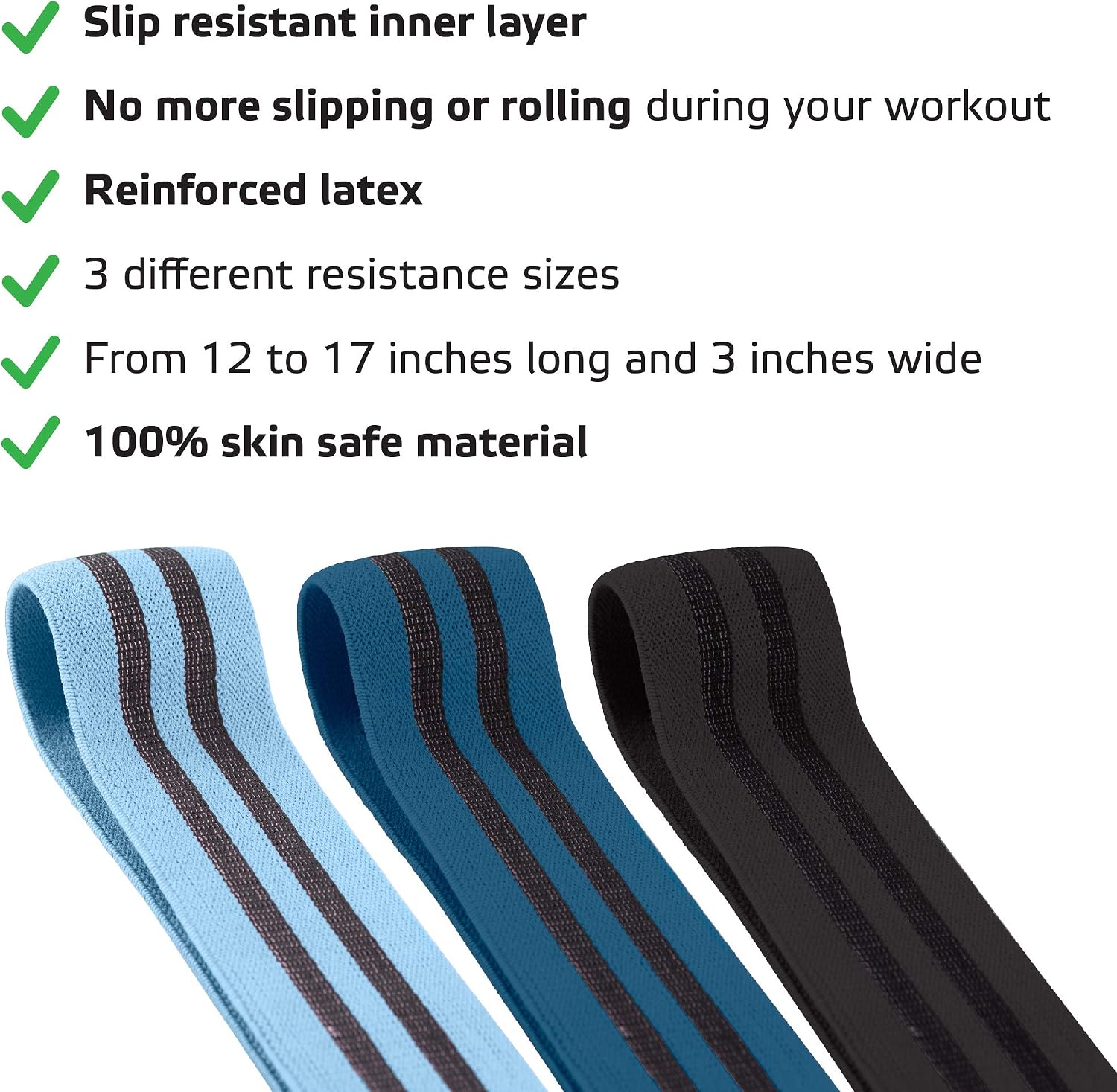 sport2people Fabric Resistance Band for Legs and Butt with Free Booty Workout E-book - Image 4