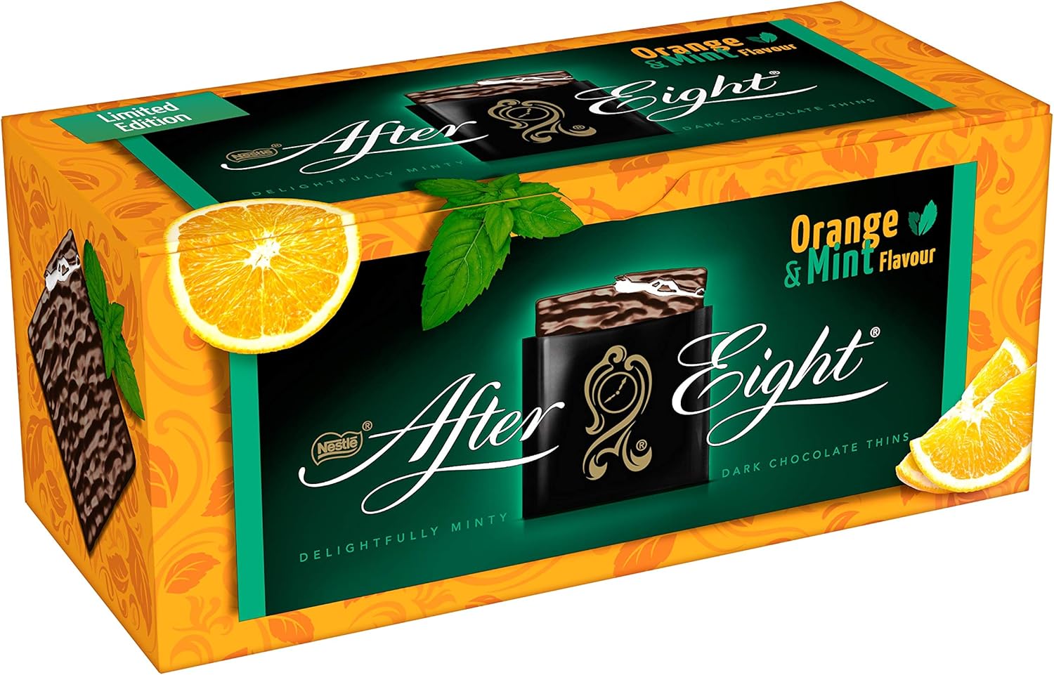 After Eight Limited Edition Mint &amp; Orange Flavour Thins 200g: Amazon.co ...