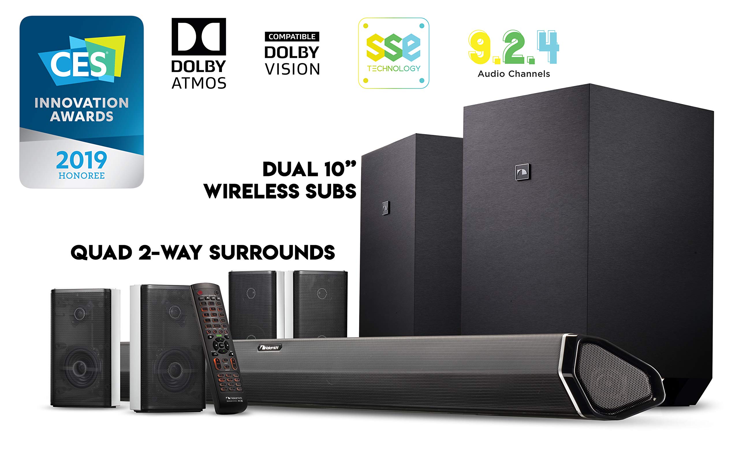 Galleon Nakamichi Shockwafe Ultra 9.2.4 Ch 1000W Dolby Atmos Soundbar