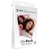 Zink 2"x3" Premium Instant Photo Paper (30 Pack) Compatible with Polaroid Snap, Snap Touch, Zip and Mint Cameras and Printers