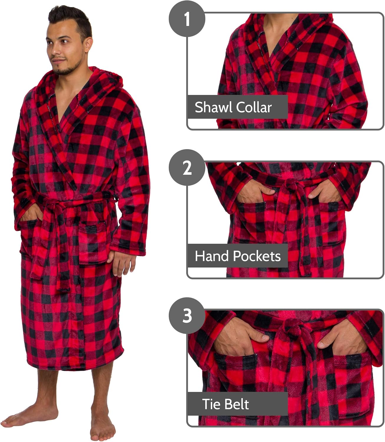 mens buffalo plaid robe