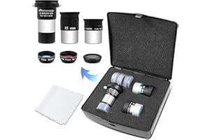 Astromania Accessory Kit Telescope Fully-Coated Eyepieces - See More with Your Beginner Telescope - Economical Accessory Kit Enhances Your Telescopes