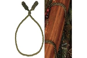 Haute Decor Decorative Twist Ties, 6 Pack, 16 inches (Olive Green) - Hang Garland, Lights, and Decorations with Style - Strong Inner Wire