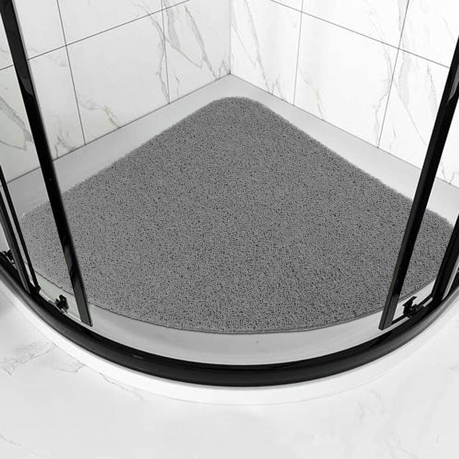 Non-Slip Shower Mat, 80 x 80 cm, Soft Comfort Safety Bath Mat with Drainage Holes, PVC Loofah Massage Shower Mats for Wet Areas, Quick Drying & Mildew Resistant — image 1