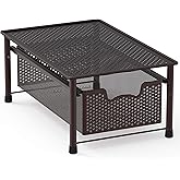 Simple Houseware Stackable Cabinet Basket Drawer Organizer, Bronze