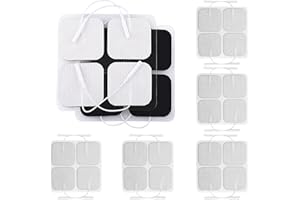 20 Count TENS Unit Electrodes Pads 2"x2" ，Self-Adhesive Electrodes Replacement Pads, 2mm Pin Connectors，Compatible with EHE00