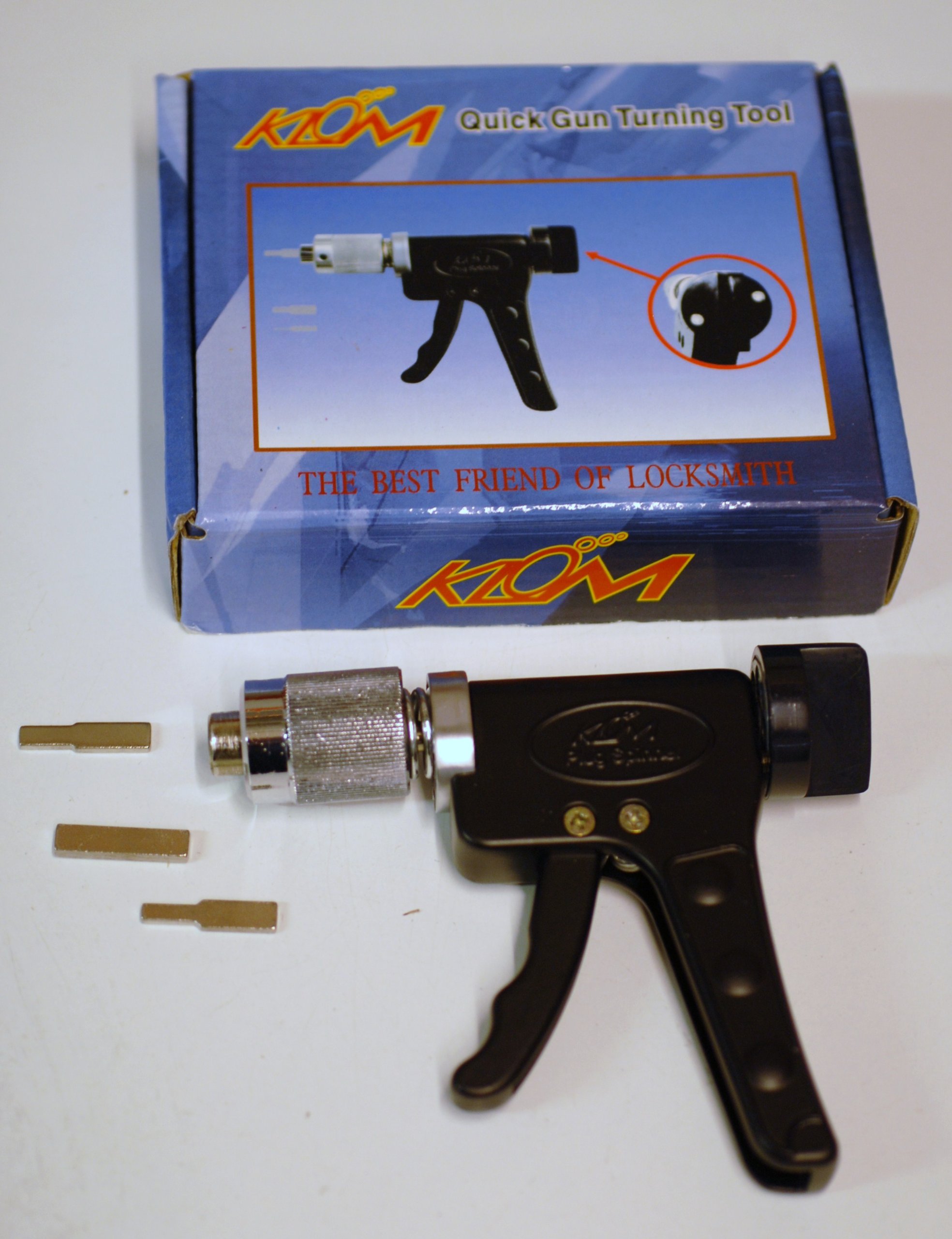 Walker Locksmiths Klom Lock Plug Spinner, Black, Silver, Biometric Lock Picker