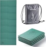 Avoalre Travel Yoga Mat Non Slip Foldable 5mm Green Portable Gym Mat