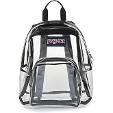 JanSport 10L Mini Pack &ndash; Clear Stadium/Concert Bag, Clear | Compact &amp; Lightweight Festival Bag with Adjustable Straps &amp; Zippered Pocket