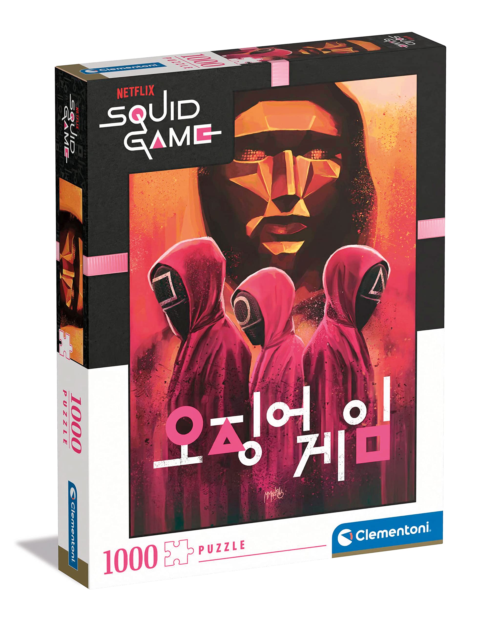 Clementoni - 39692 - Puzzle Squid Game - Jigsaw Puzzle 1000 Pieces, Made In Italy, Jigsaw Puzzle For Adults