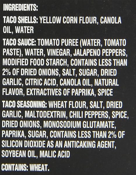TACO BELL CRUNCHY TACO DINNER KIT, 8.85 OUNCE — 12 PER CASE.