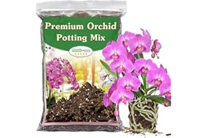 STROLLER Orchid Potting Mix,1 Quart Premium Orchid Potting Mix for Repotting with Dried Forest Moss Perlite Stone Coco Peat and Pine Bark, Well-draining Orchid Bark Potting Mix