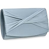 FLAIRFOLIO Elegant Clutch Purses for Women Evening Bags and Clutches Formal Faux Suede Purse for Prom Wedding Party