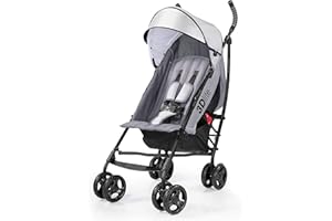 Summer Infant 3Dlite Convenience Stroller, Gray - Lightweight Stroller with Aluminum Frame, Large Seat Area, 4 Position Recli