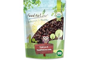 Food to Live Imported Organic Raisins, 5 Pounds — Sun Dried Thompson Seedless Select Grapes, Non-GMO, Raw, No Sugar added, Pesticide-Free, Kosher, Vegan, Lightly Coated with Organic Sunflower Oil