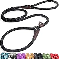 Fida Durable Slip Lead Dog Leash, Heavy Duty 1/2" x 6 FT Comfortable Strong Rope Slip Leash for Large, Medium & Small…